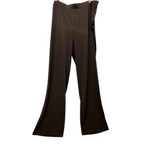 Susan Graver Cocoa Brown Pants Womens 2X Tall Elastic Waist Stretchy Liquid Knit